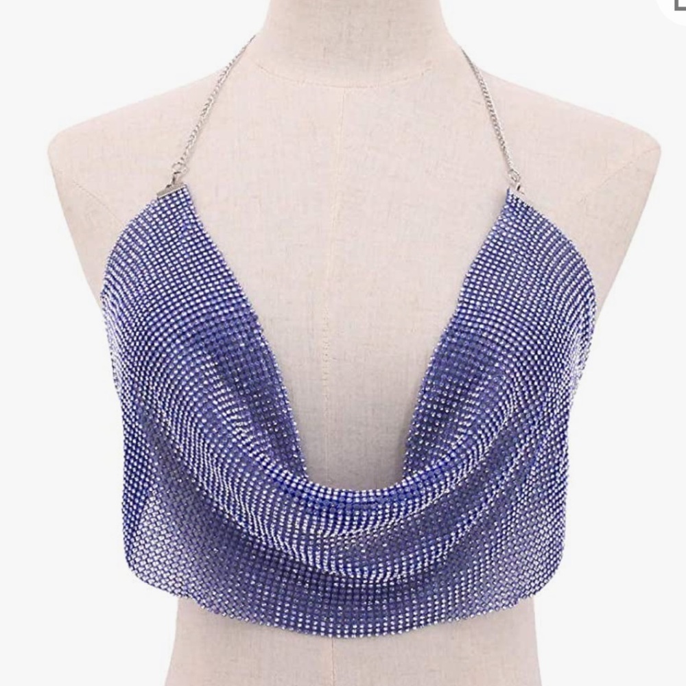 sexy blue crop
